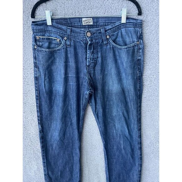 Naked & Famous Jeans Mens 33x31 Light Indigo Selvedge Weird Guy Japanese Tapered - Picture 7 of 13